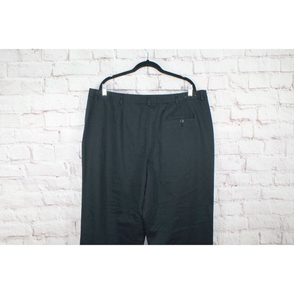 LL Bean Women's Bayside Black Cotton High-Rise Straight-Leg Pants Size 20 - Picture 3 of 9